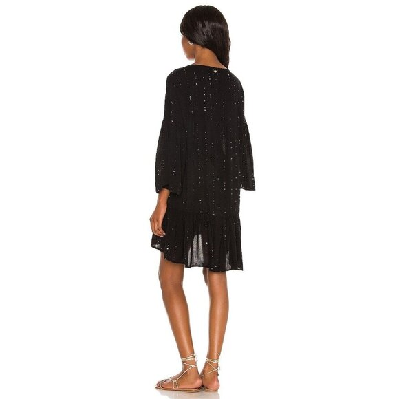 PQ Swim Angelica Sequined Tunic Cover Up Midnight Black Womens Size XS/S - Picture 4 of 10